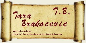 Tara Brakočević vizit kartica
